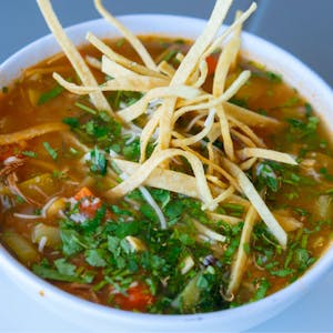 Order Rustic Chicken Tortilla Soup (Small) food online from El Caballo Wraps store, Alameda on bringmethat.com