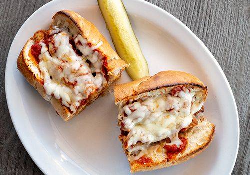 Order Chicken Parmigiana Sub food online from Johnny's New York Style Pizza store, Sandy Springs on bringmethat.com