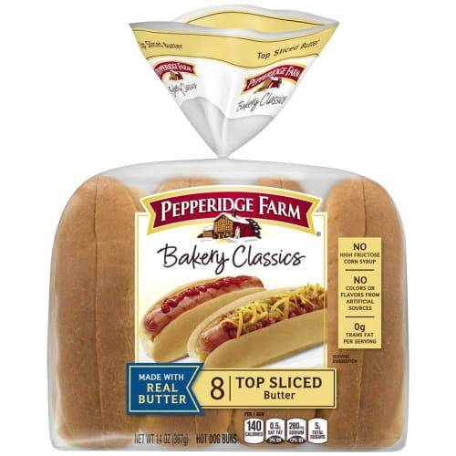 Order Pepperidge Farm · Top Sliced Butter Hot Dogs (14 oz) food online from Safeway store, Rehoboth Beach on bringmethat.com