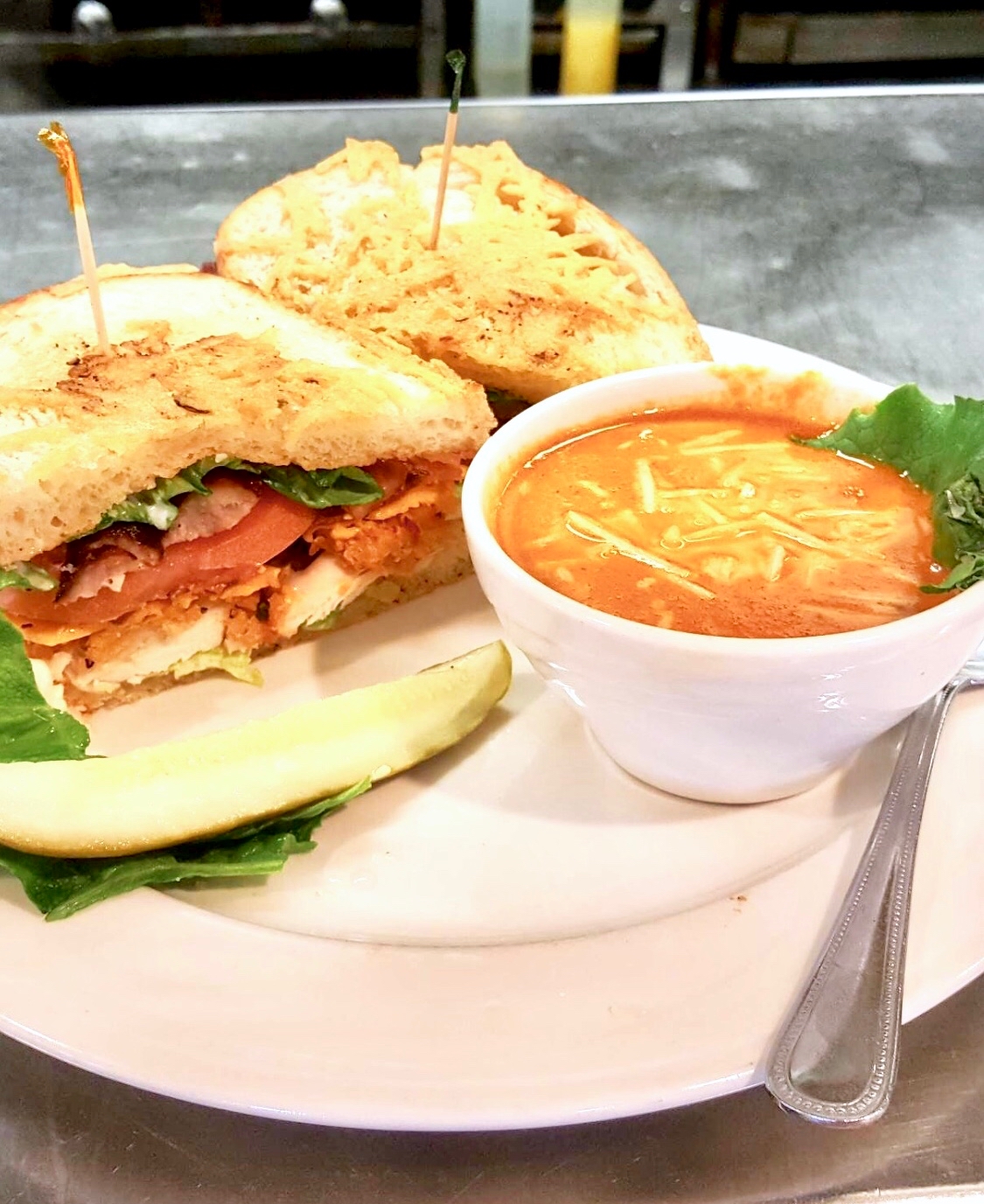 Order Chicken Club Sandwich food online from My Garden Cafe store, Ceres on bringmethat.com
