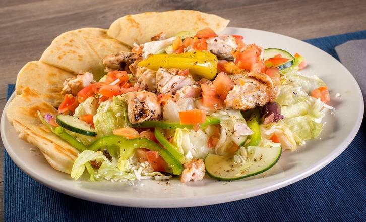 Order Chicken Grecian Salad food online from Papa Gyros store, Uniontown on bringmethat.com