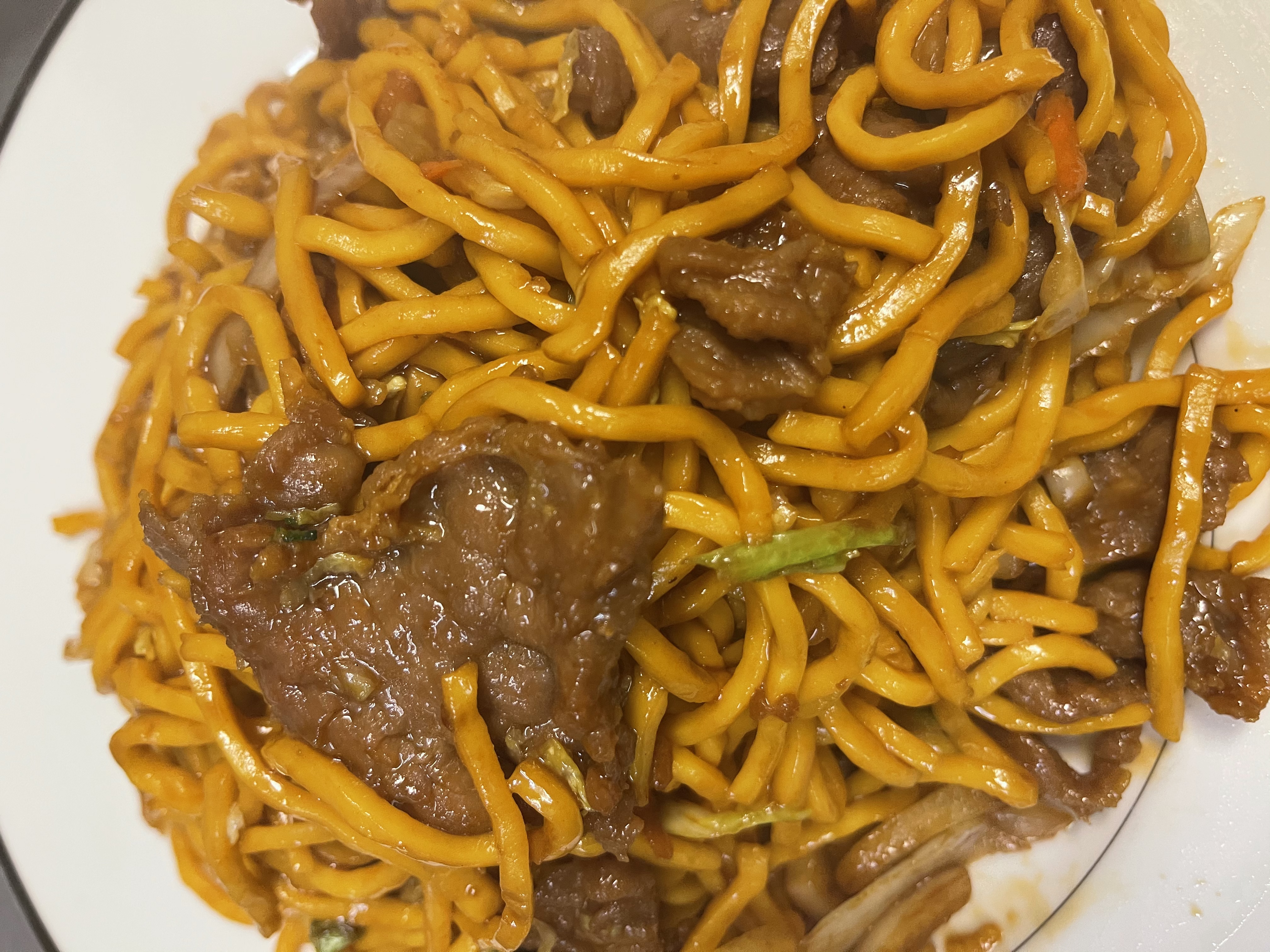Order 39. Beef Lo Mein food online from The Super Wok store, Media on bringmethat.com