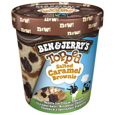 Order Ben & Jerry's Topped Salted Caramel Brownie Pint food online from 7-Eleven store, Los Angeles on bringmethat.com