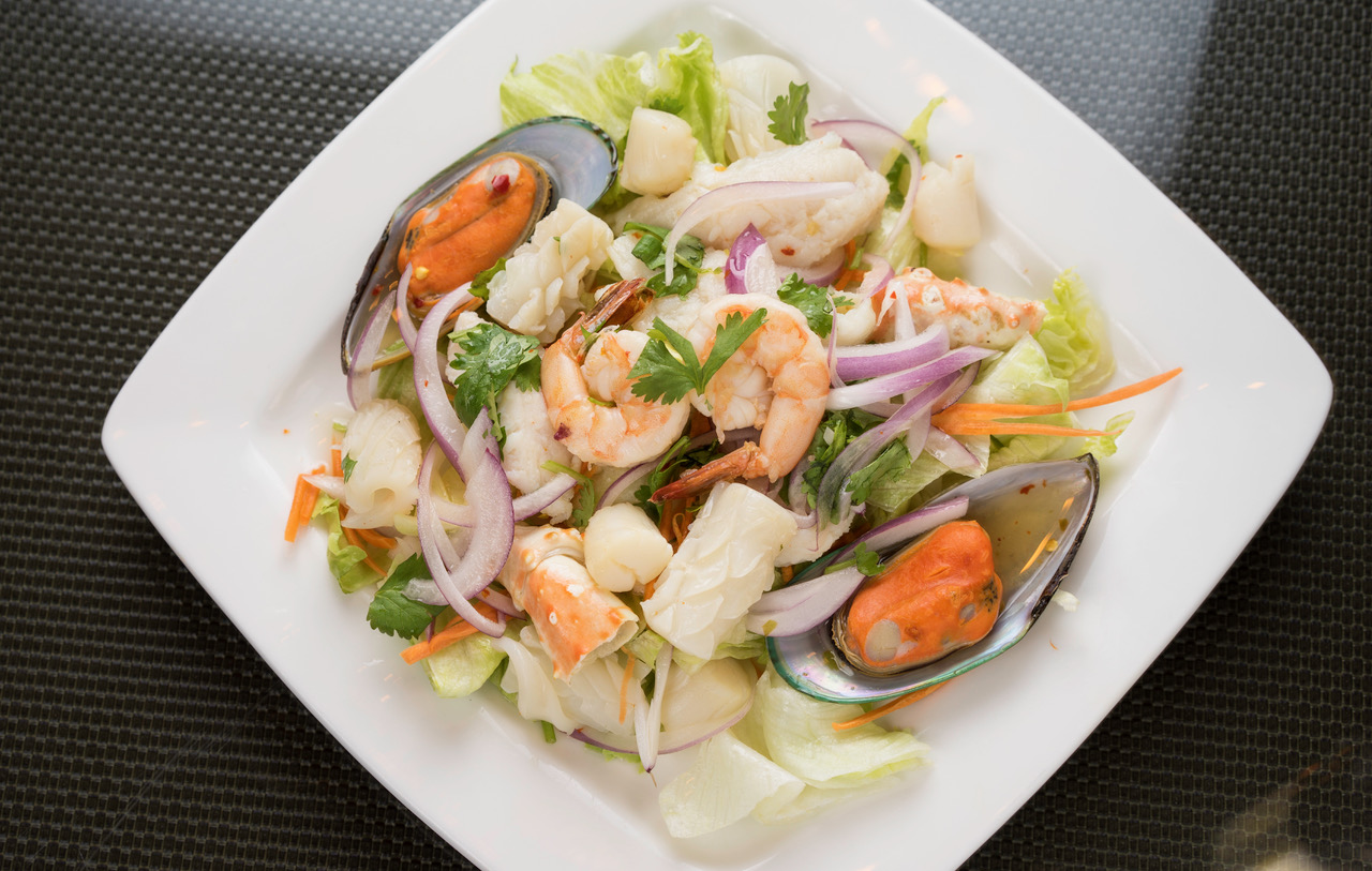 Order 22. Seafood Salad food online from Baan Thai store, Panorama City on bringmethat.com