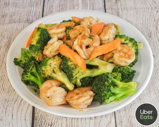 Order C12. Shrimp with Broccoli 芥蘭蝦 food online from Oriental Seafood store, Irvington on bringmethat.com