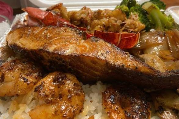 Order Chargrilled Salmon Full food online from Yoshi Hibachi Grille store, Harper Woods on bringmethat.com