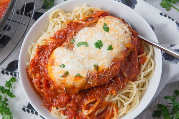 Order Al Forno Baked Chicken Parmigiana food online from New York Pizza Co store, Riverside on bringmethat.com