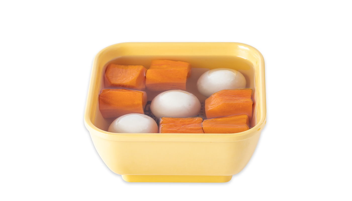 Order R13. Sweet Potato Soup with Sesame Rice Balls food online from Sweethoney Dessert store, Colma on bringmethat.com