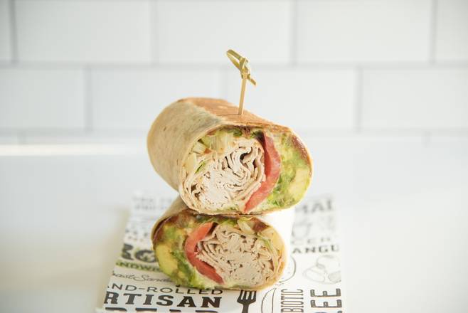 Order Turkey Avocado Club Wrap food online from Roast Sandwich House store, Hicksville on bringmethat.com