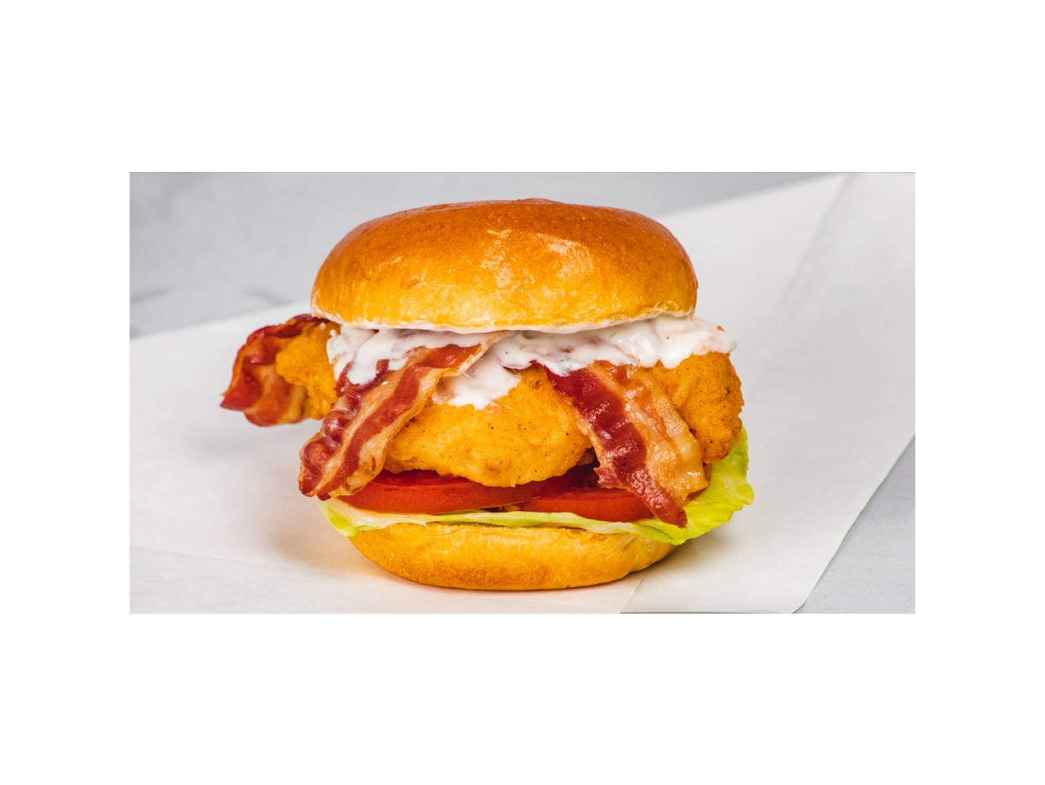Order Chicken Bacon Ranch Sandwich food online from Wings Over store, Greenville on bringmethat.com