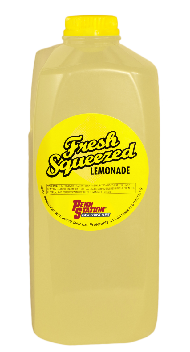 Order Half Gallon Fresh-Squeezed Lemonade food online from Penn Station East Coast Subs store, Arnold on bringmethat.com