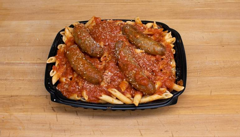 Order Pasta Bucket with 4 Sausages with Sauce food online from Amato's Real Italian Food To Go store, Portland on bringmethat.com
