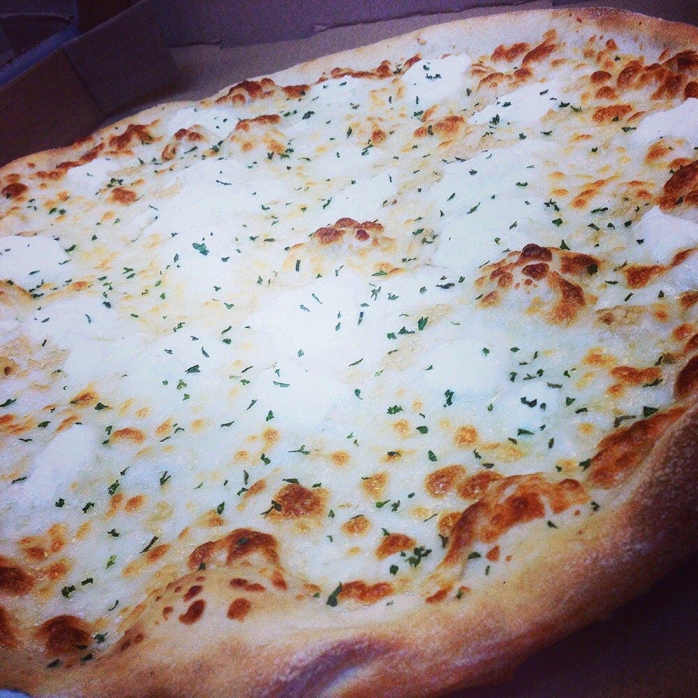 Order White Pizza - Medium 14" (6 Slices) food online from Luckys Pizza store, Surprise on bringmethat.com
