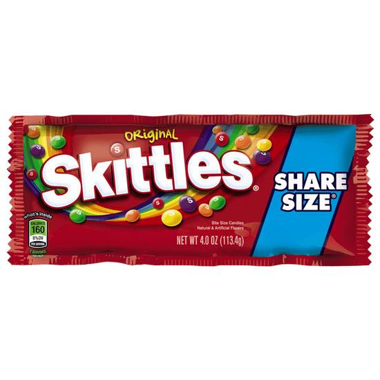 Order Skittles Original Share Size 4oz food online from Casey's store, Omaha on bringmethat.com