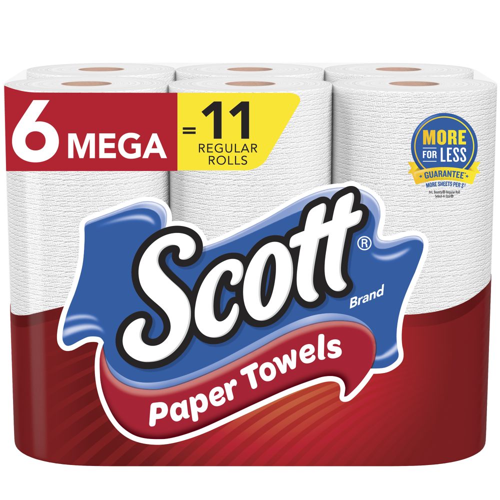 Order Scott Paper Towels, Choose-A-Sheet, Mega Rolls - 6 ct food online from Bartell store, Edmonds on bringmethat.com