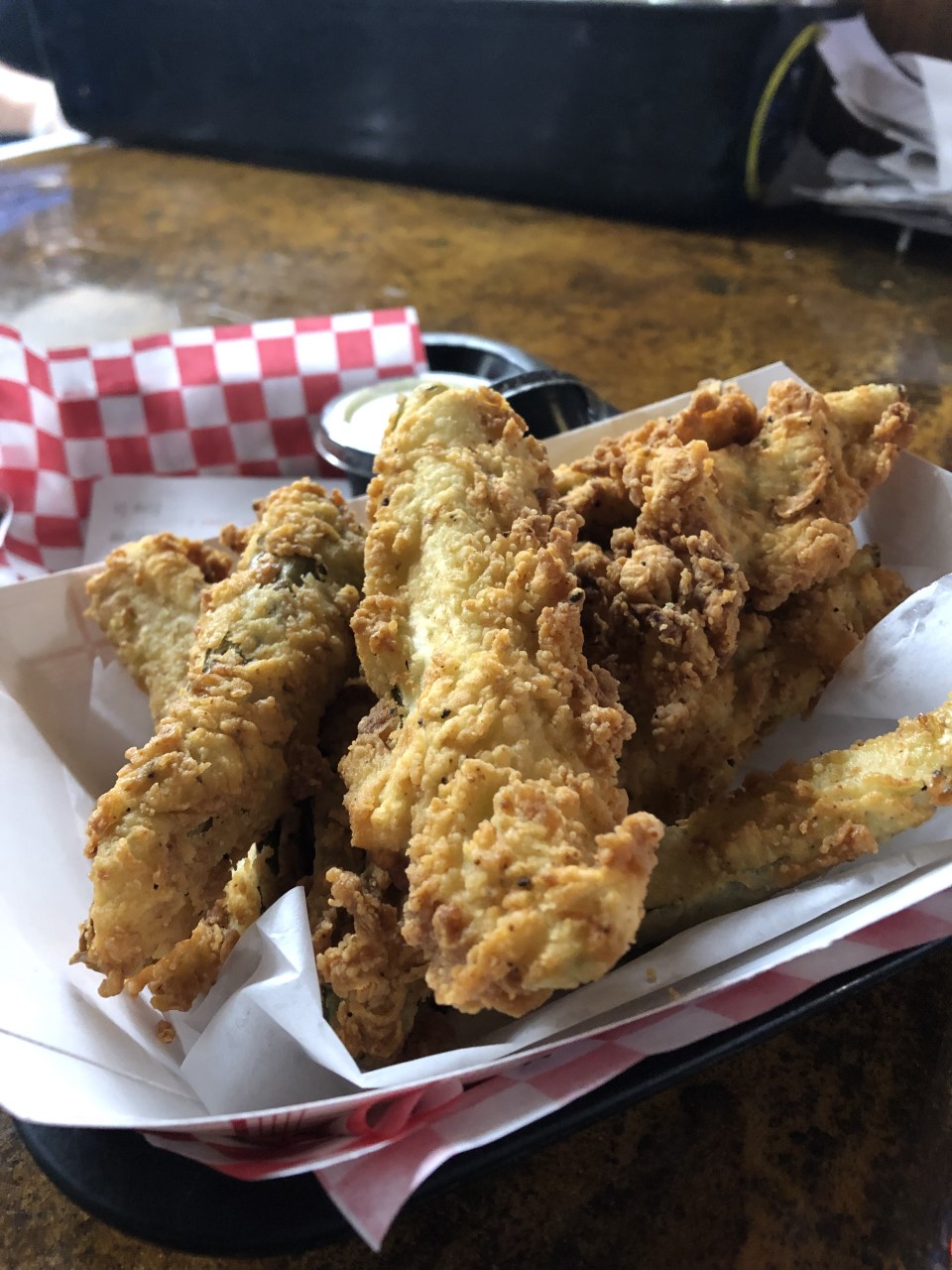Order Fried Pickles food online from Sam's Burger Joint store, San Antonio on bringmethat.com