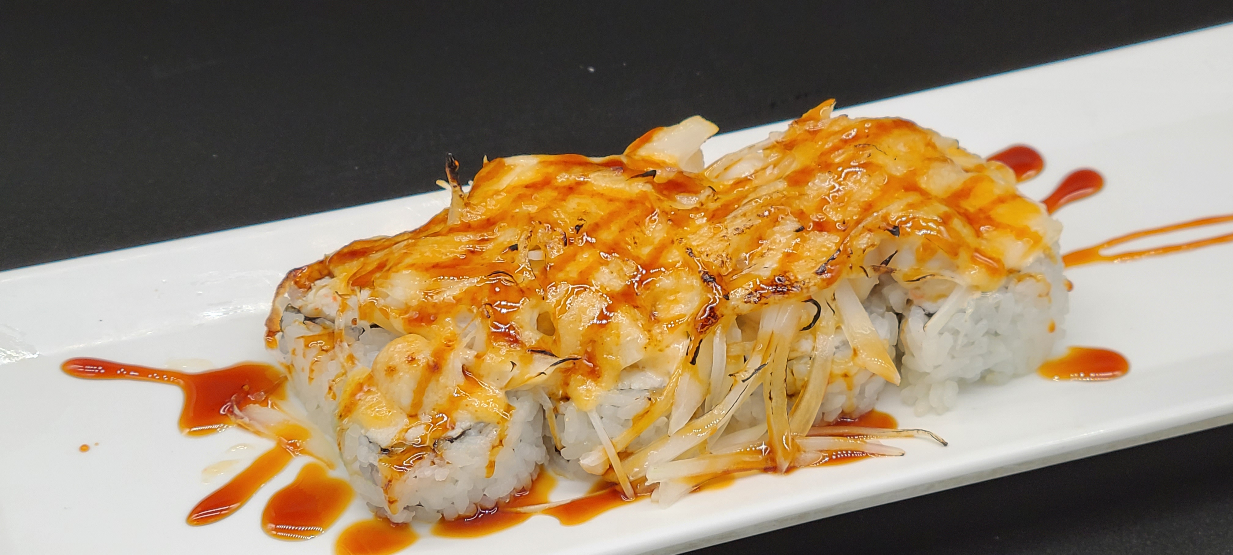 Order B4. Dynamite Roll(8pcs) food online from Hello Sushi store, Fullerton on bringmethat.com