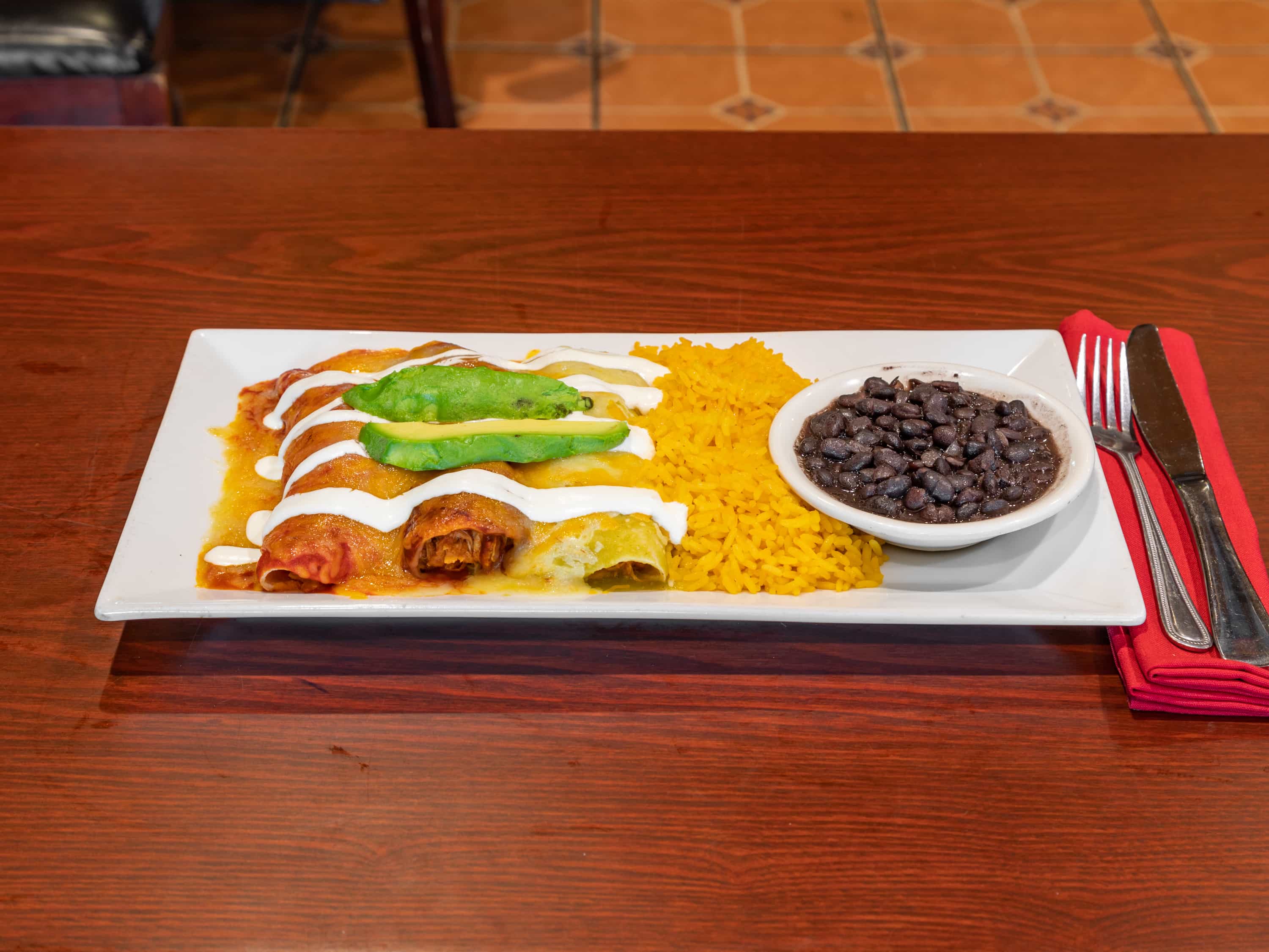 Order Enchilada Mixta food online from 5 De Mayo Mexican Restaurant store, Westbury on bringmethat.com