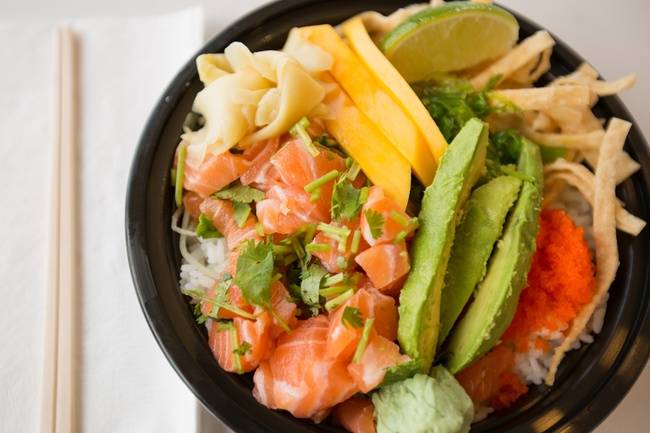Order Hawaiian Poke food online from B Cafe store, Quincy on bringmethat.com