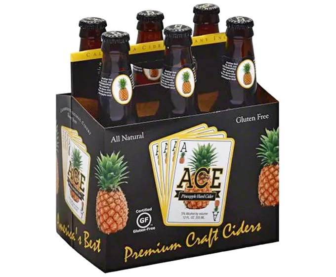 Order Ace Pineapple Cider 6 Pack Bottle food online from Mirage Wine & Liquor store, Palm Springs on bringmethat.com