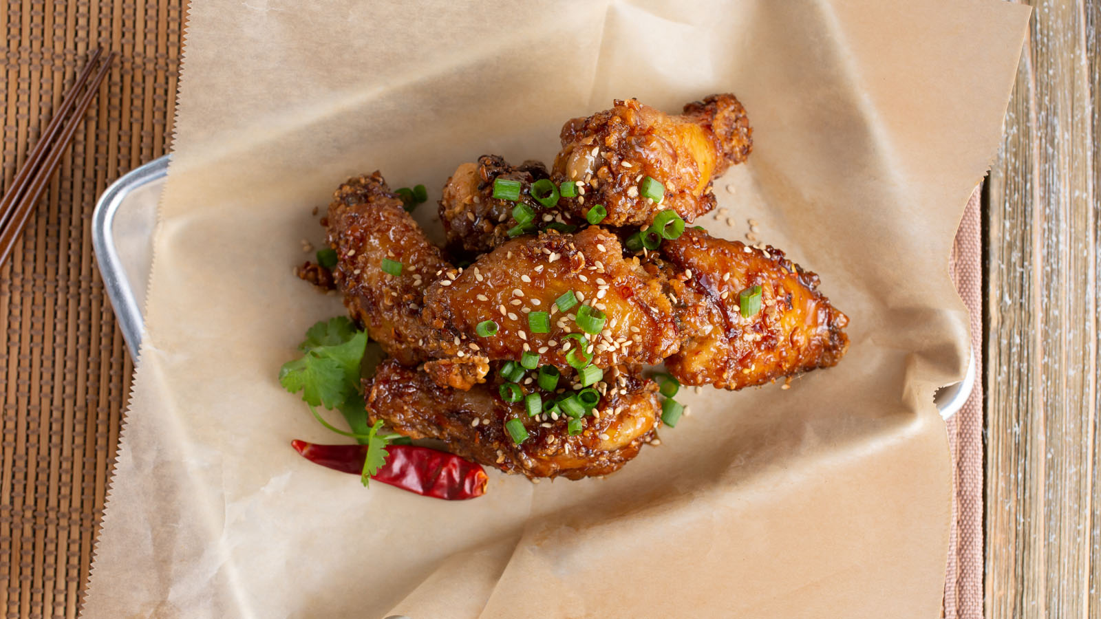 Order Sweet Soy Garlic Wings (5) food online from Culantro & Basil Pho Bistro store, West Covina on bringmethat.com