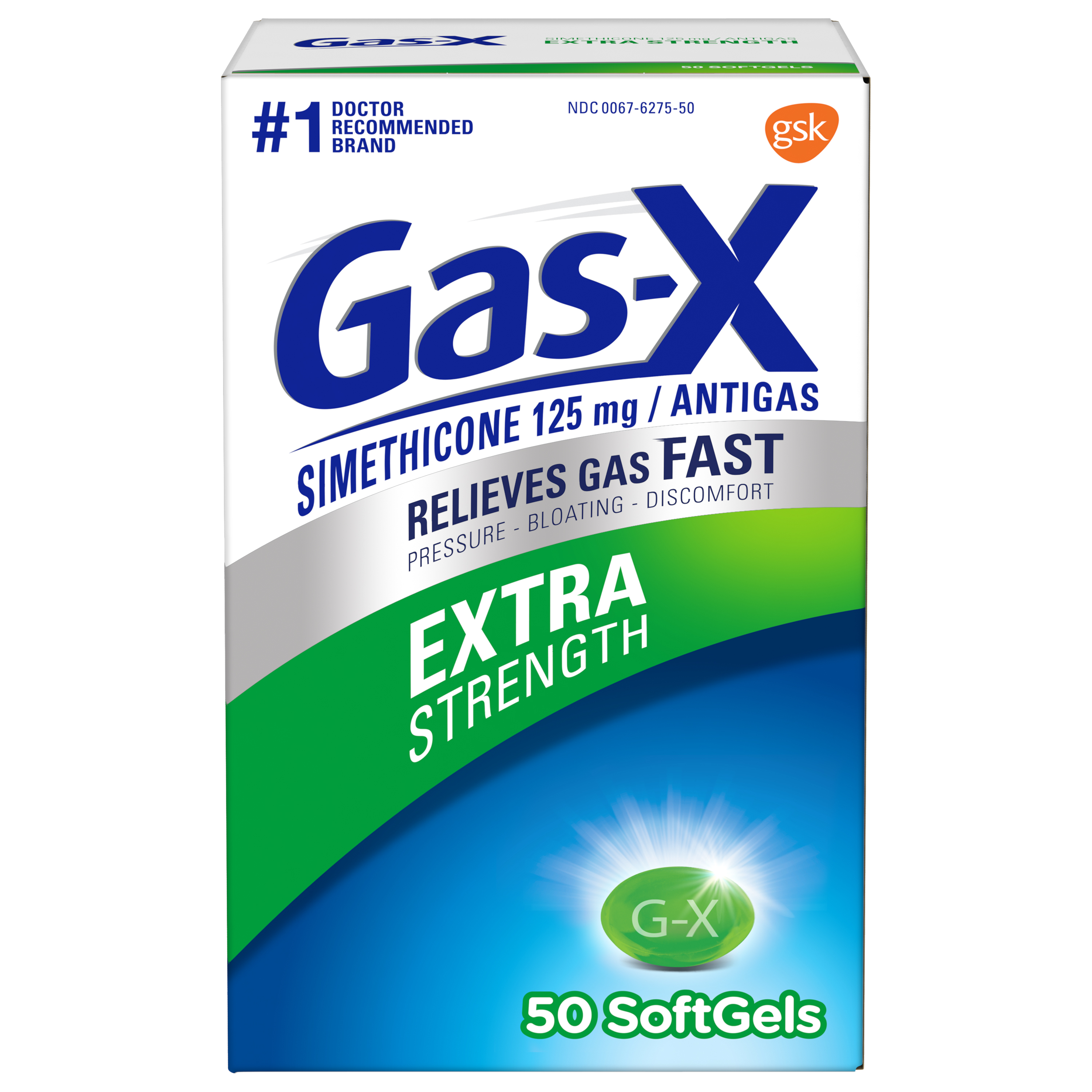 Order Gas-X Extra Strength Gas Relief Softgels with Simethicone - 125mg, 50 ct food online from Rite Aid store, Williamsville on bringmethat.com