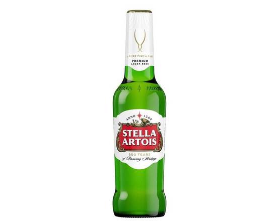 Order Stella Artois Bottle (11 oz x 12 ct) food online from Smart Stop Liquor store, ROSEVILLE on bringmethat.com