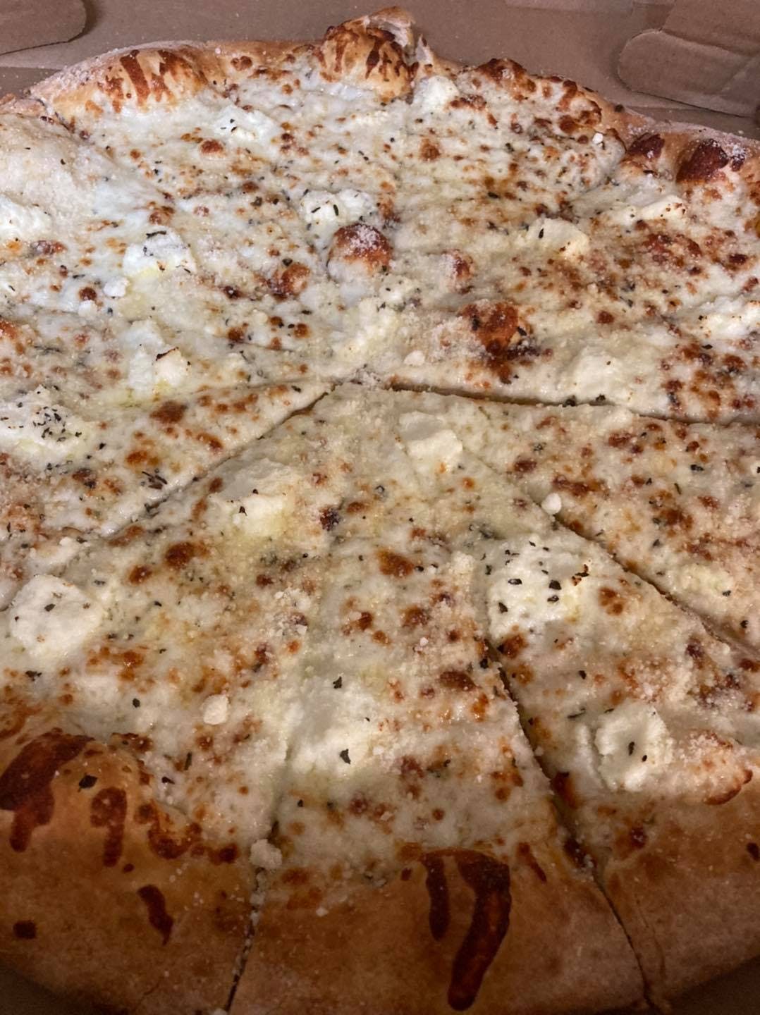 Order The Whitish Pizza - Small 8'' food online from Mama Mia Pizza store, Myrtle Beach on bringmethat.com