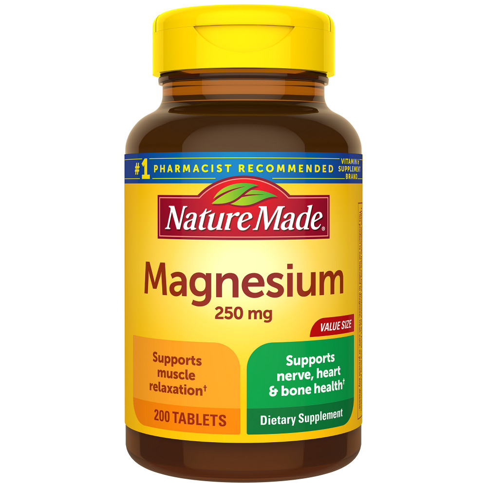 Order Nature Made Magnesium Tablets - 250mg, 200 ct food online from Bartell store, Edmonds on bringmethat.com