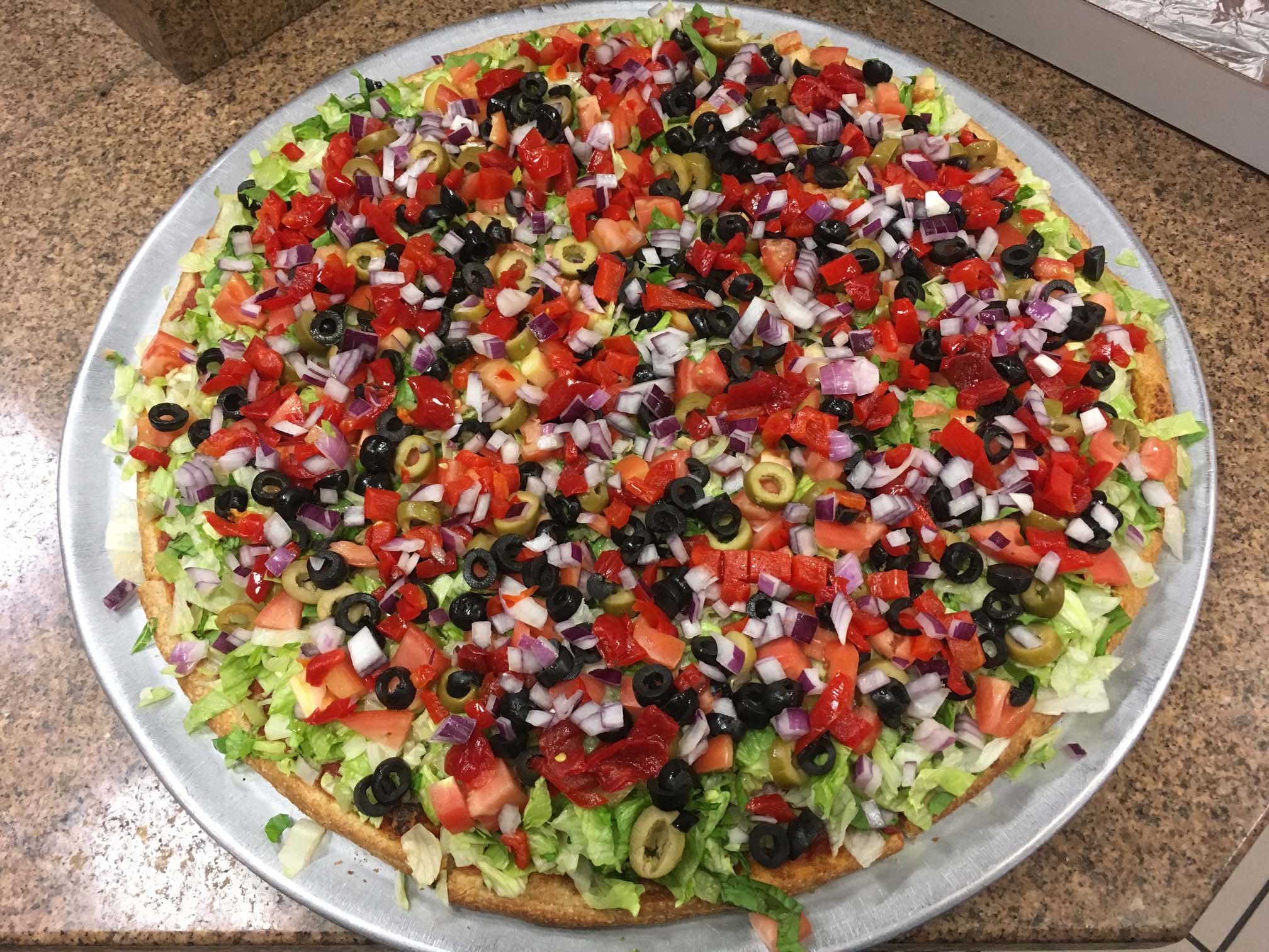 Order Vegetarian Pizza - Large 18" (8 Slices) food online from Amalfi store, Port Washington on bringmethat.com