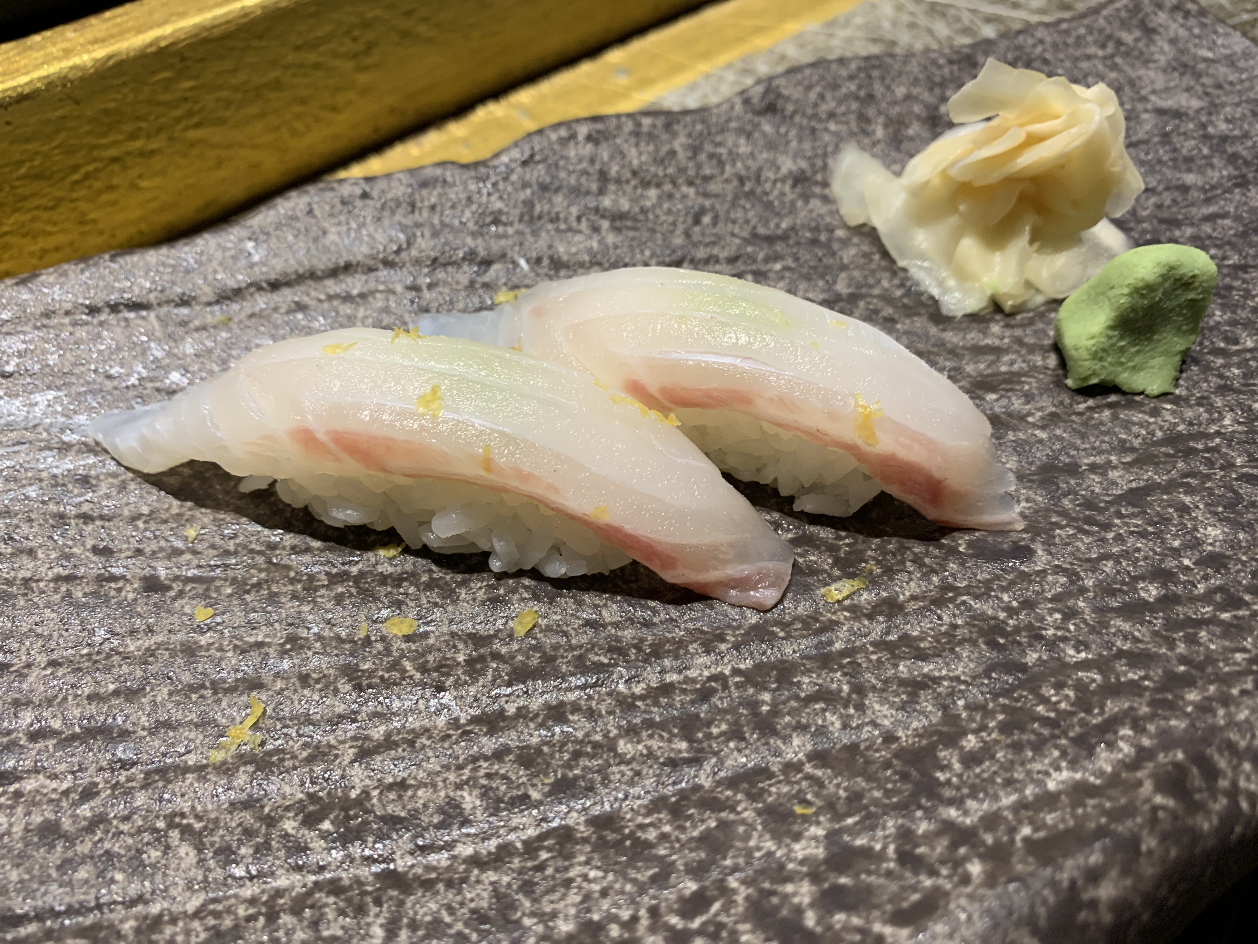 Order Tai Nigiri food online from Blue Fin Sushi store, San Francisco on bringmethat.com