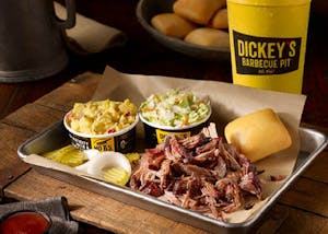 Order Pulled Pork Plate food online from Dickey Barbecue Pit store, Houston on bringmethat.com