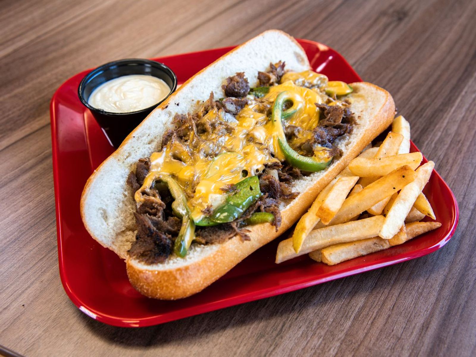 Order CHEESESTEAK SANDWICH food online from Big Bite Wings store, State College on bringmethat.com