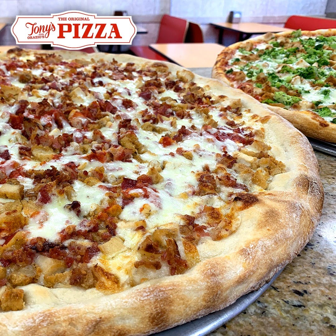 Order Chicken Bacon Pizza Slice - Slice food online from Tony's Pizza store, Brooklyn on bringmethat.com
