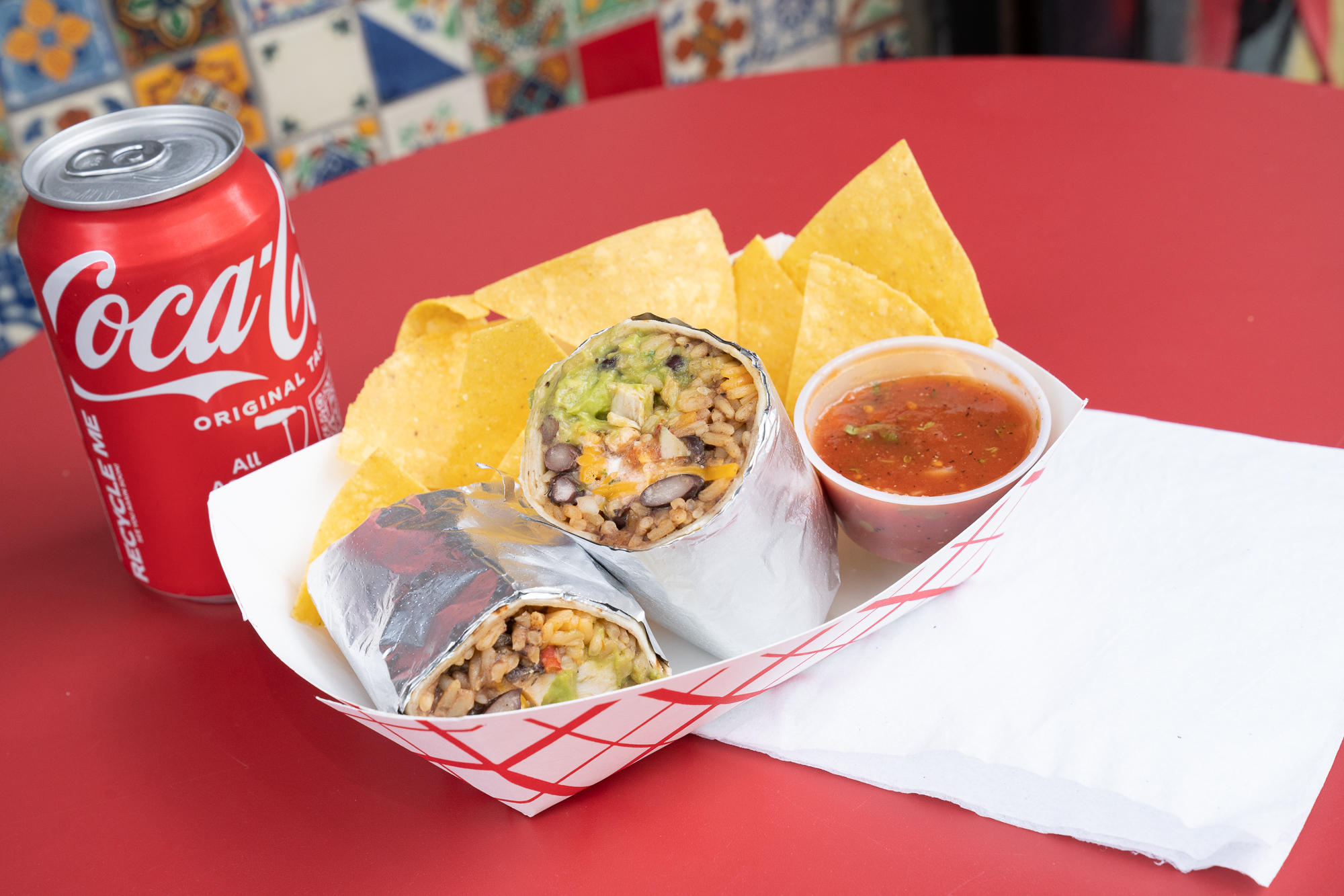 Order 12" Lunch - Pico BURRITO - Lunch Combo food online from El barrio burritos store, Brooklyn on bringmethat.com