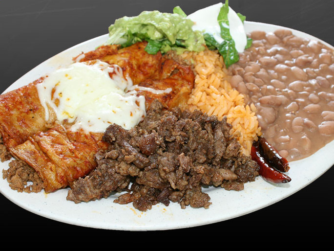 Order Tampiquena Dinner food online from El Famous Burrito store, Naperville on bringmethat.com