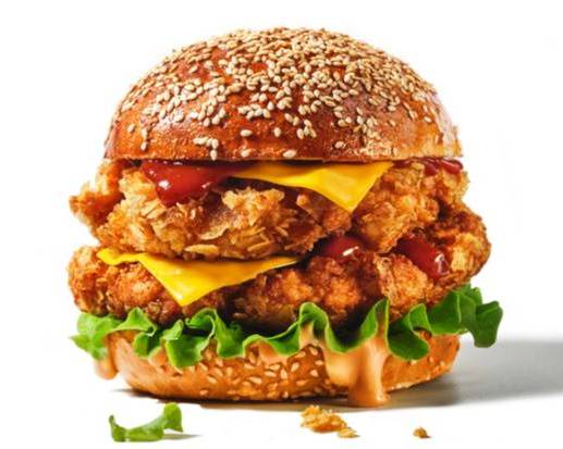 Order Cheesy Double Chicken Sandwich food online from Top Notch Sandwiches store, Dallas on bringmethat.com