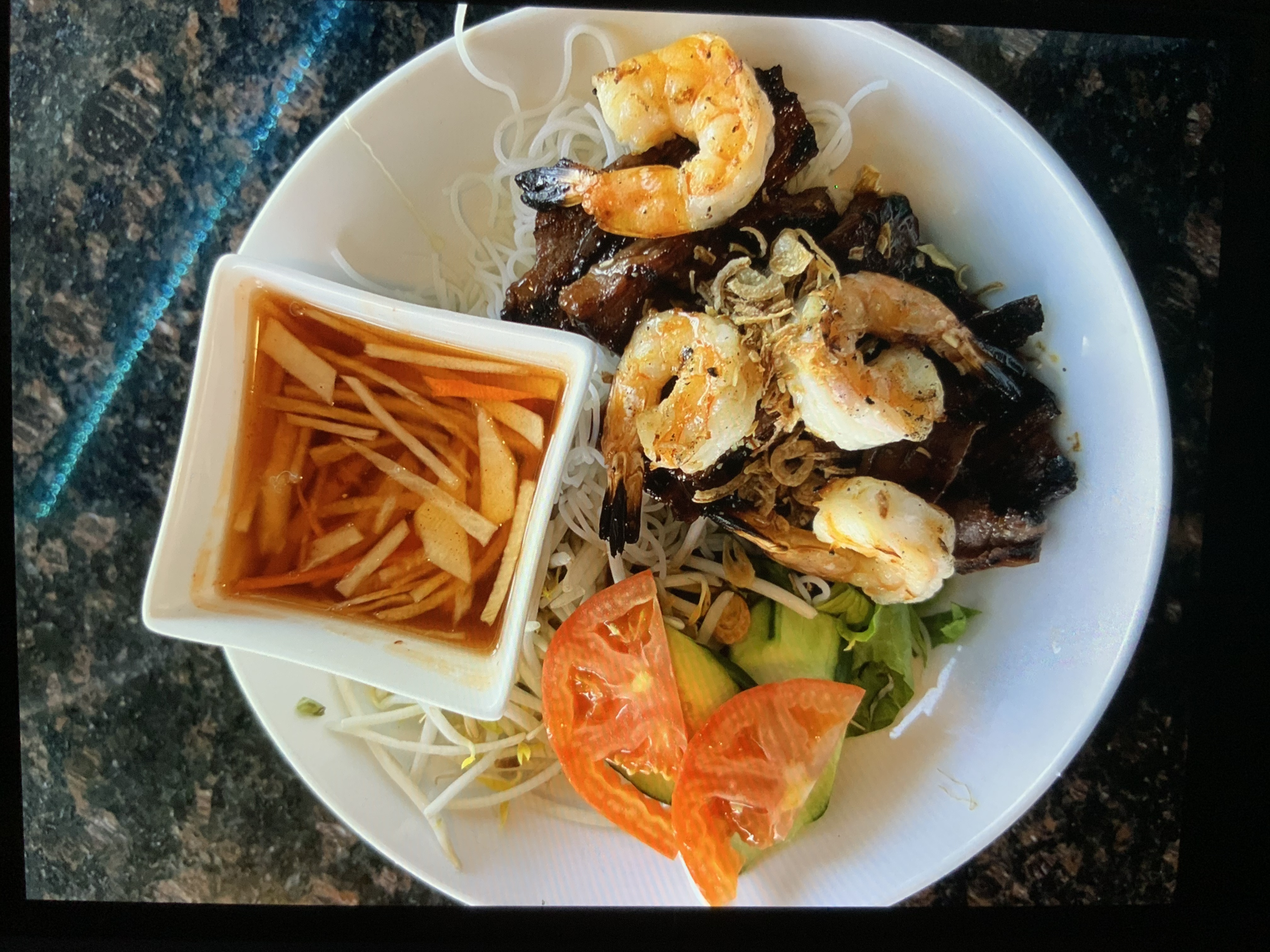 Order Combo Vietnamese Rice Noodle Bowl food online from Moongate Asian Grill store, Denver on bringmethat.com