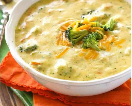 Order Creamy Broccoli cheddar soup food online from Amity Brick Oven Pizza store, New Haven on bringmethat.com