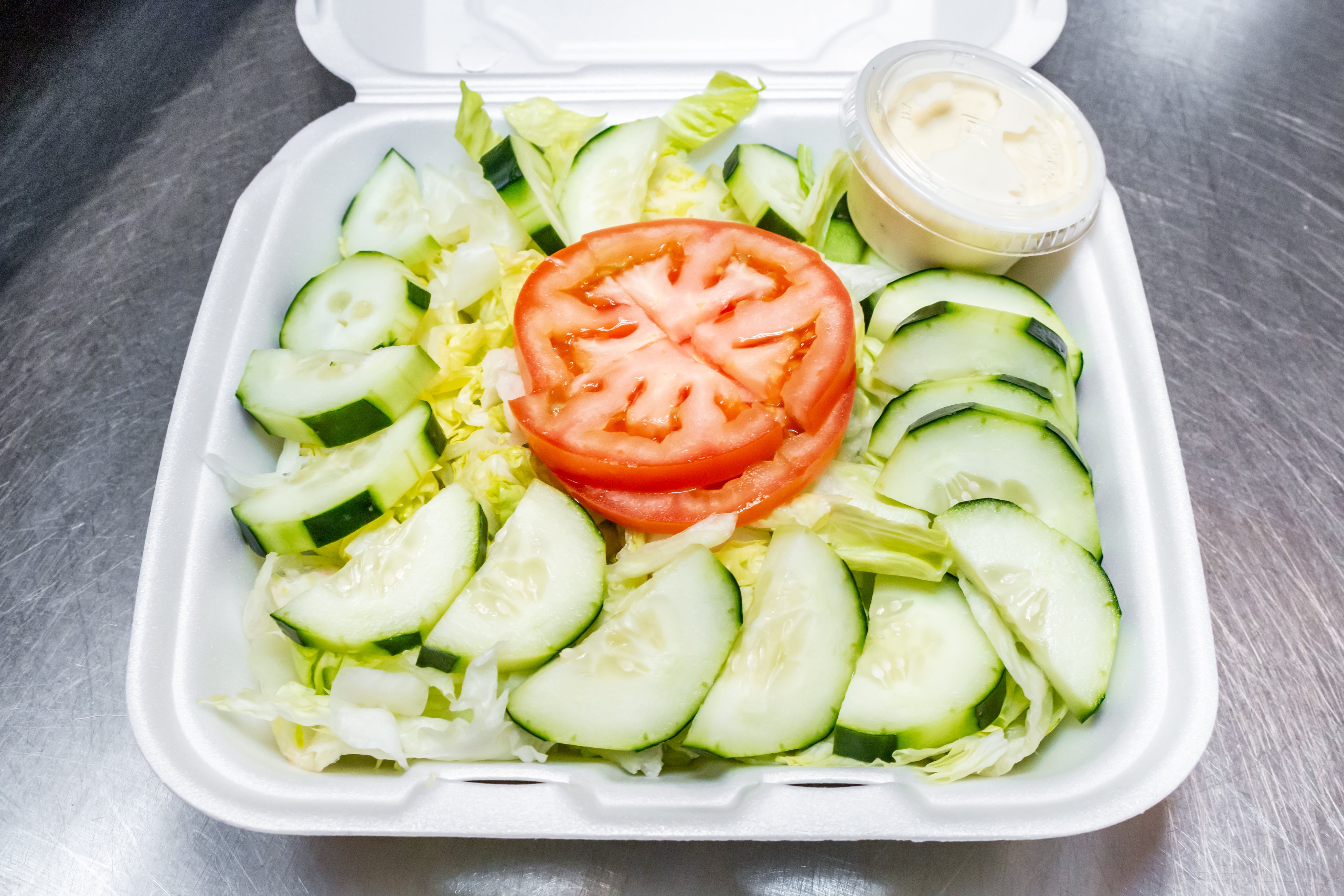 Order House Salad Catering - Half Tray (Serves 10-12 People) food online from Nick & Bruno Pizzeria store, Franklin Park on bringmethat.com