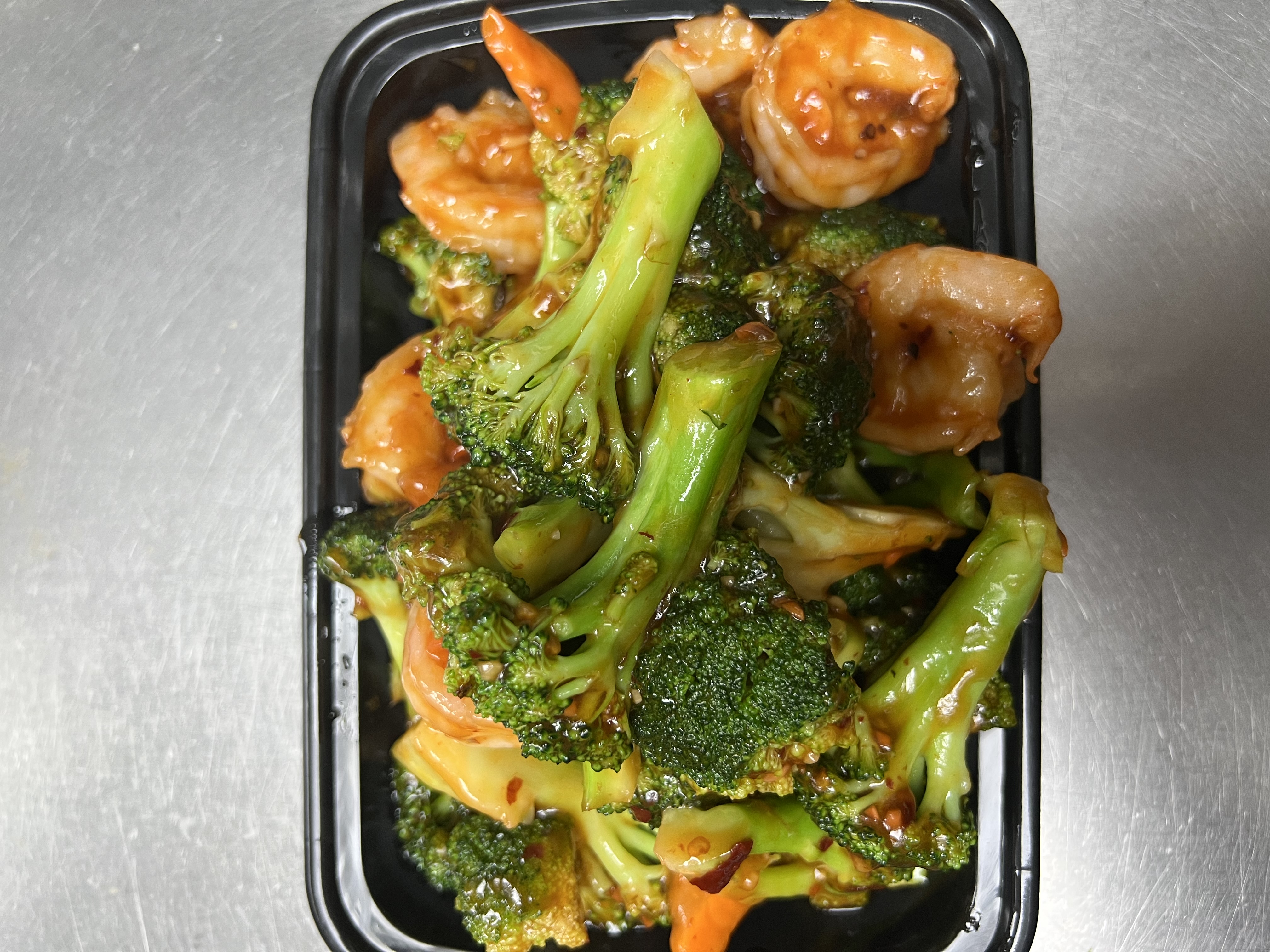 Order C29. Shrimp with Broccoli in Garlic Sauce Combo Special food online from King Chef Chinese Restaurant store, West Haven on bringmethat.com