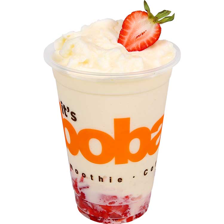 Order Coconut Strawberry Smoothie food online from Boba Time store, Los Angeles on bringmethat.com