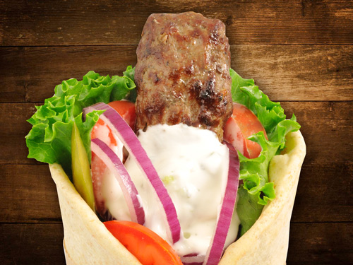 Order Ground Sirloin Wrap food online from Kabob Lounge store, Carmel Valley on bringmethat.com