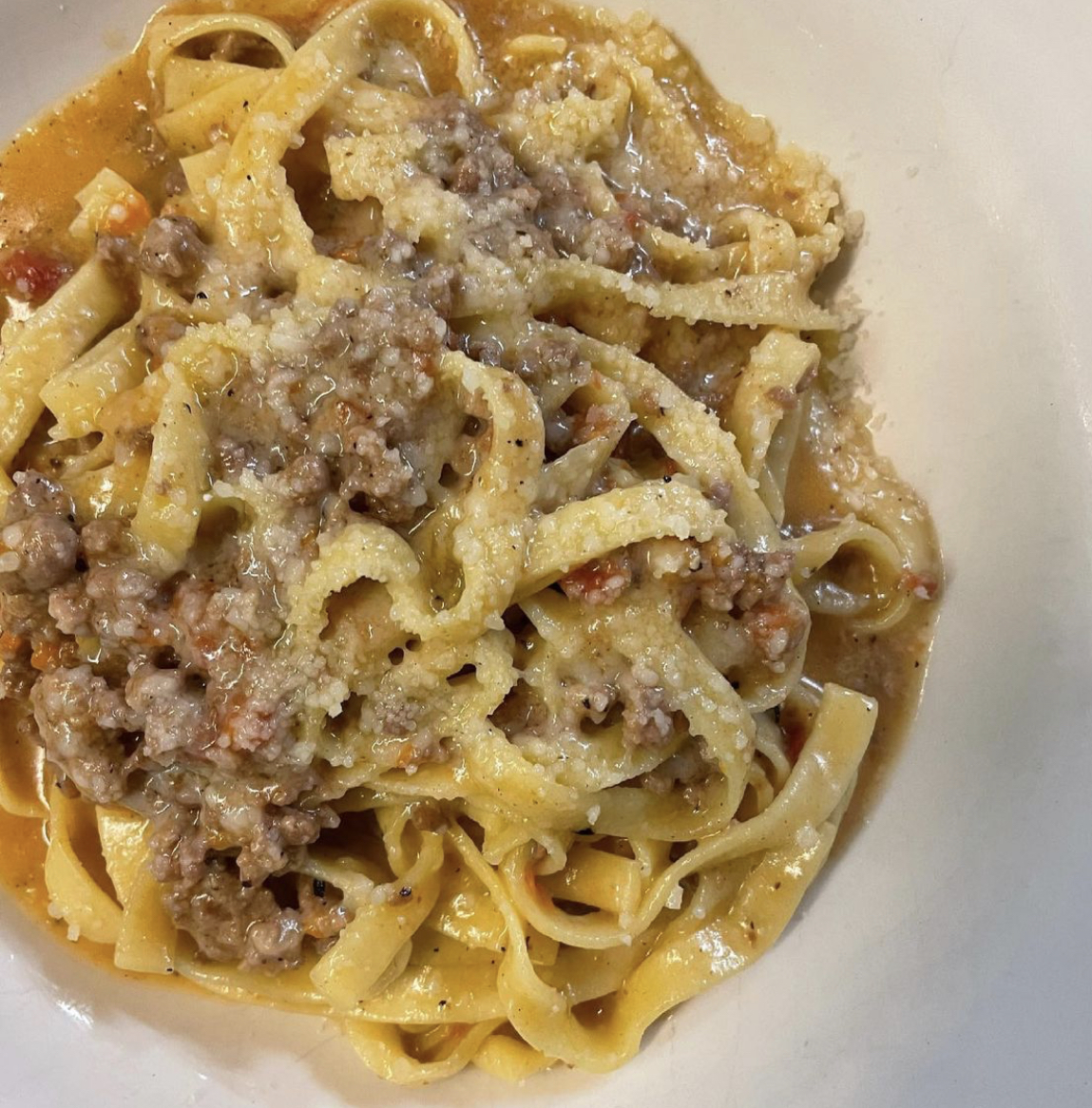 Order Tagliatelle alla Bolognese  food online from Poulet Sans Tete store, New York on bringmethat.com