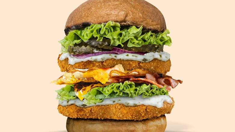 Order Tangy Tartar Burger (Ultimate)  food online from VeganBurg store, San Francisco on bringmethat.com