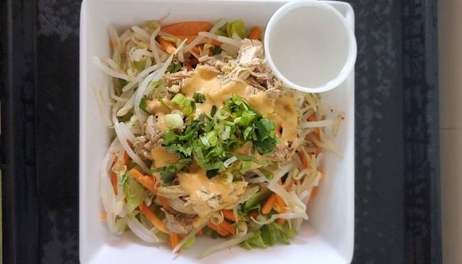 Order Panang Salad - CHICKEN (GF, SF) food online from Saucy Porka store, Chicago on bringmethat.com