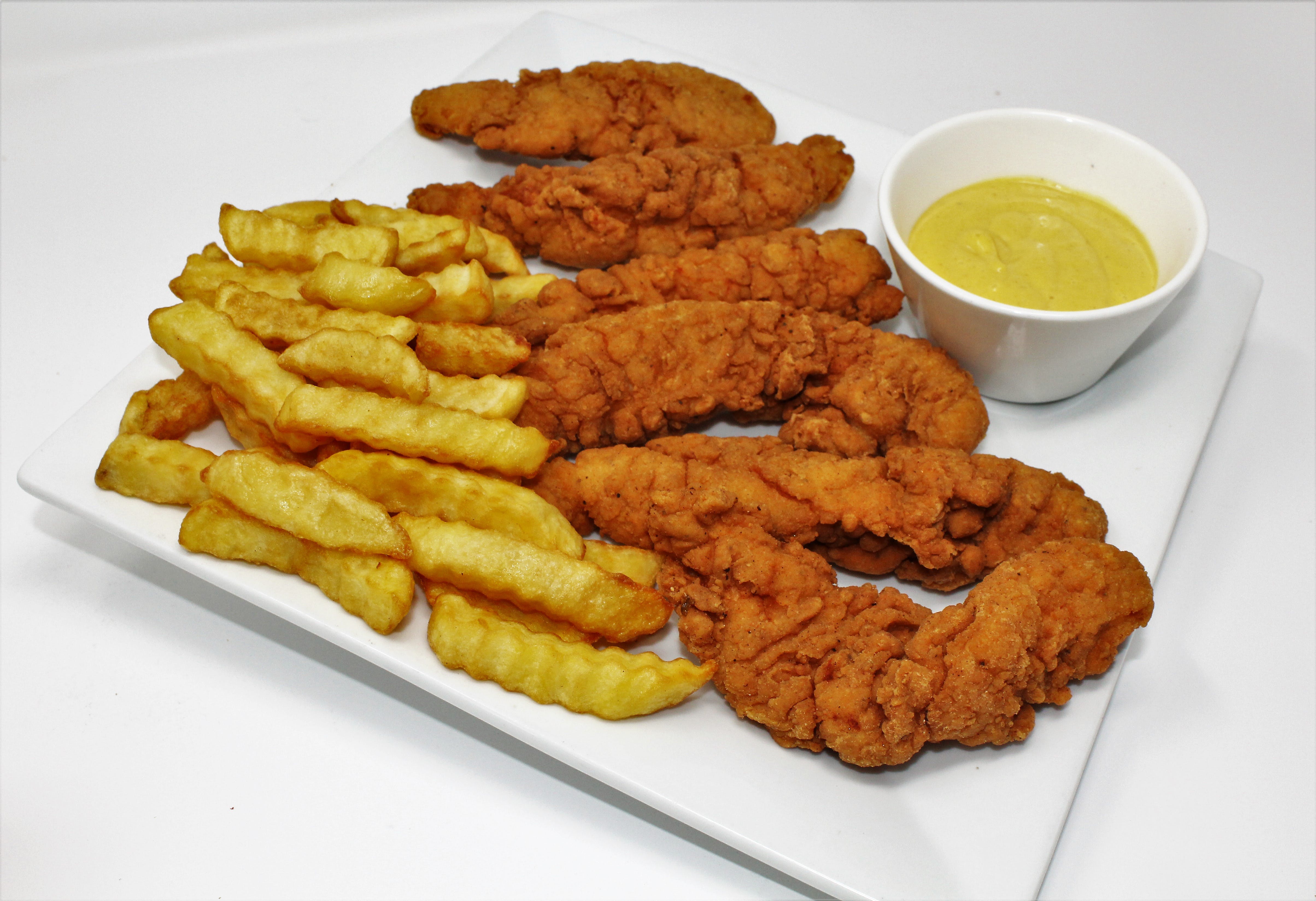 Order Chicken Fingers with Fries - 6 Pieces food online from Mona Lisa Pizzeria Ristorante store, Bayonne on bringmethat.com