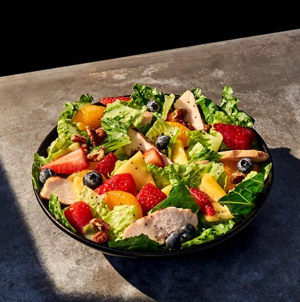 Order Kids Strawberry Poppyseed Salad With Chicken food online from Panera store, Virginia Beach on bringmethat.com