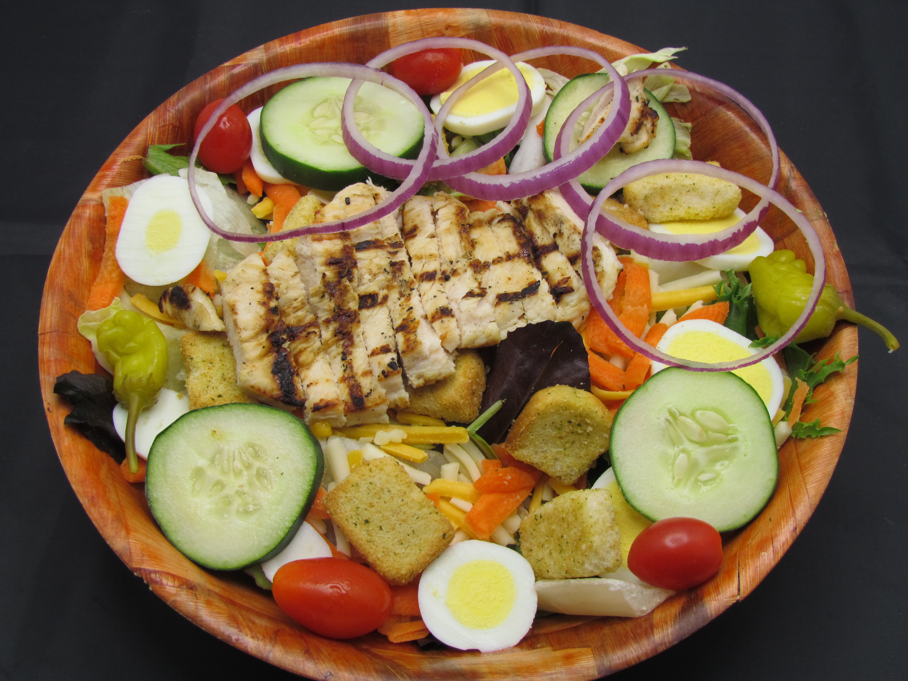 Order Grilled Chicken Salad food online from Barnaby's Pizza store, South Bend on bringmethat.com