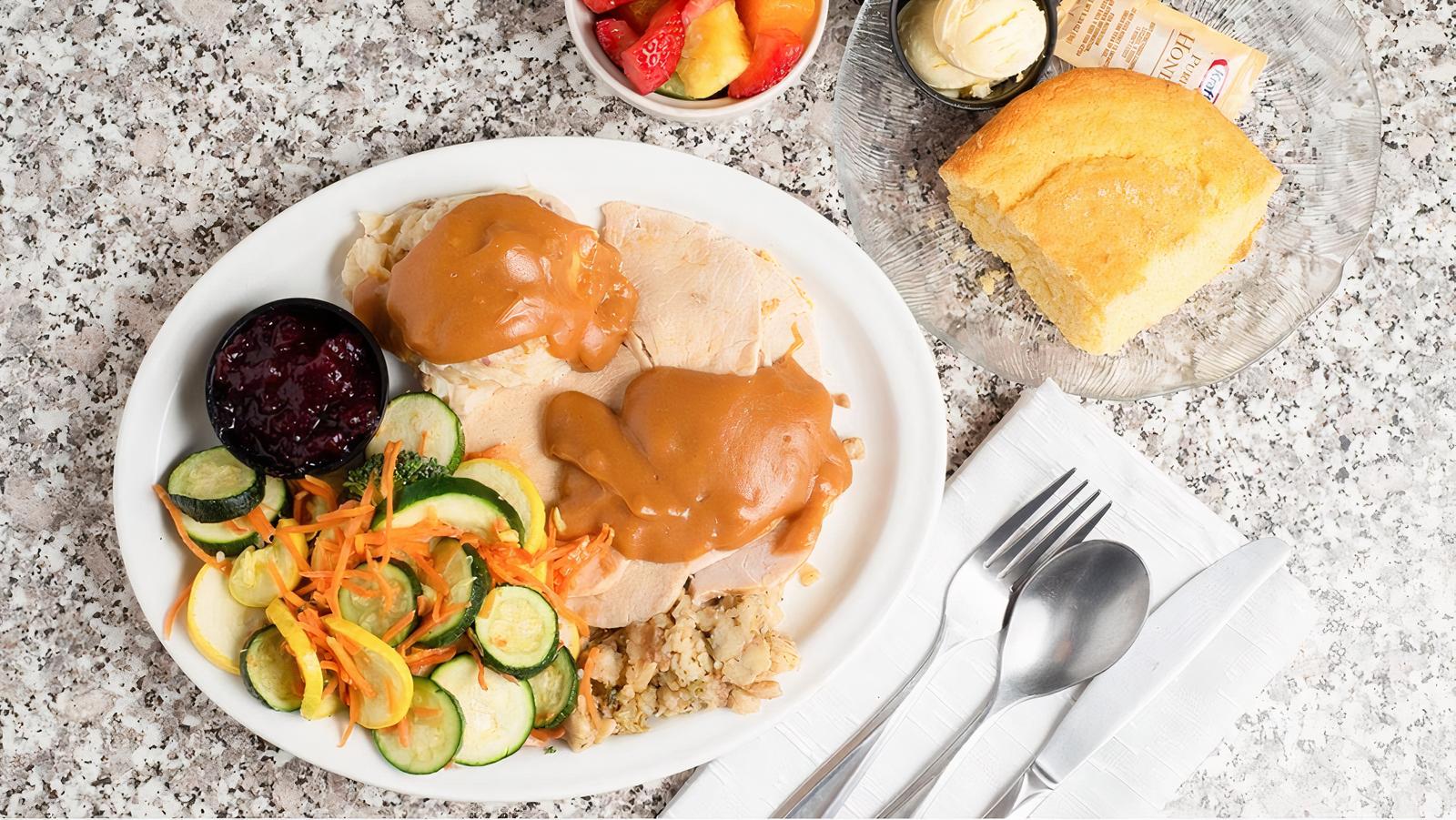 Order Fresh Carved Turkey Platter food online from The Original Mels store, Folsom on bringmethat.com